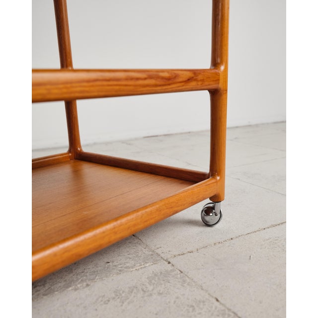 Mid-Century Modern Teak Bar Cart by Johannes Andersen for Silkeborg, 1960s For Sale - Image 9 of 17