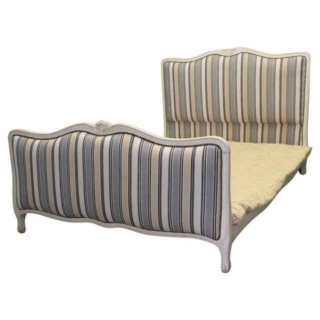 French Upholstered Double Bed For Sale - Image 10 of 10