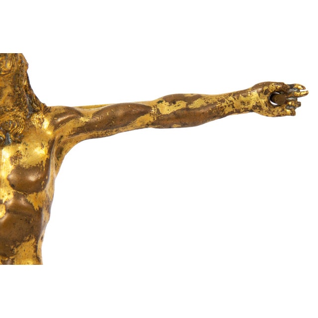 Fine German Renaissance Gilt Bronze Corpus Christi, 17th/18th Century For Sale - Image 9 of 16