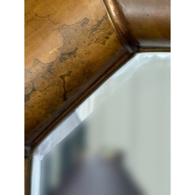 Mid 20th Century Asian Style Gilt Octagonal Mirror For Sale - Image 5 of 7