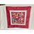Colorful vintage traditional Hmong hand-embroidered harvest day story cloth pillow cover. Features a rich burgundy red...