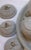 Vintage Italian Pot De Creme Set With Rosebud Lids & Serving Tray For Sale - Image 4 of 4