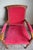 Art Deco Oak Armchair with Red Velvet For Sale - Image 3 of 8