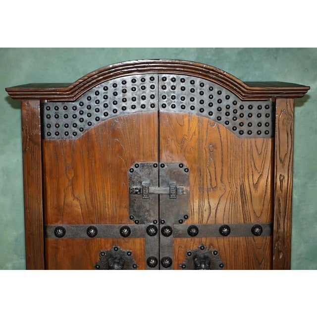 2000 - 2009 Antique Korean Elm Jang Cabinet with Iron Mounts, 1900 For Sale - Image 5 of 18