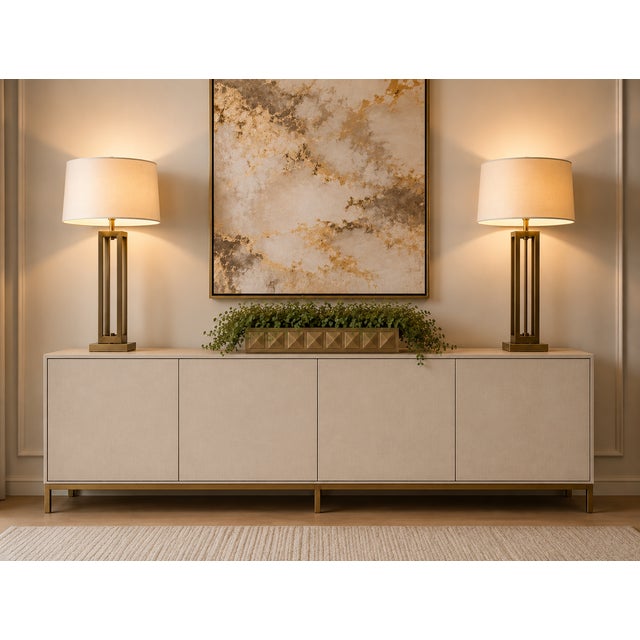 Mid-Century Modern Mid Century Modern Brass Studded Tabletop Planter Box For Sale - Image 3 of 18