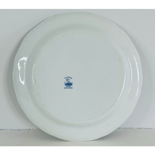 Ceramic Vintage 1930s English Ironstone Round Charger Serving Plate With Exotic Birds For Sale - Image 7 of 7