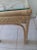1980s Bamboo Rattan Accent Table Glass Top Beige For Sale - Image 4 of 5