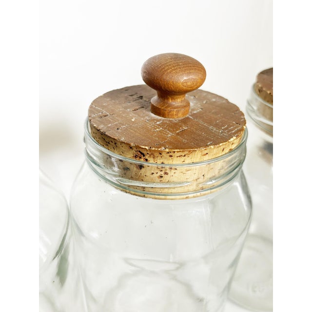 Glass Jars with Cork Stoppers, France, 1950s, Set of 8 For Sale - Image 4 of 18