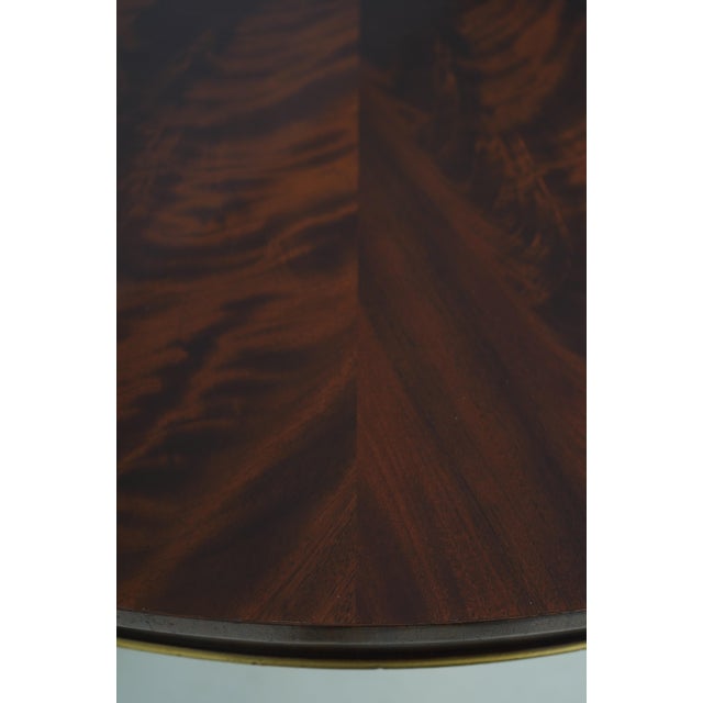 John Widdicomb John Widdicomb Round Neoclassical Mahogany Dining Room Table For Sale - Image 4 of 13
