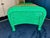 Vintage Henry Link Style Palm Beach Green Wicker Bench With Lilly Pulitzer Cushion For Sale - Image 4 of 7