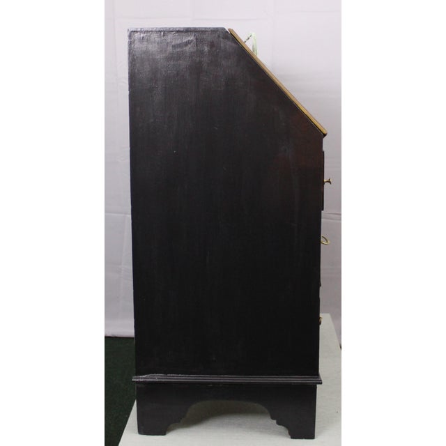 Victorian Late 19th Century Antique Victorian Inlaid Slant Top Desk For Sale - Image 3 of 11