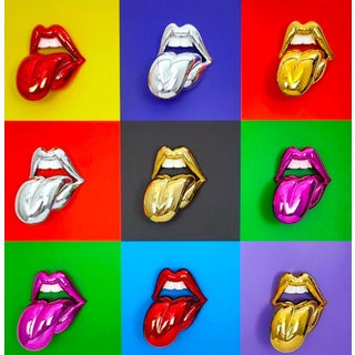 Sagrasse, Pop Lips, 2024, Resin and Marble Powder For Sale