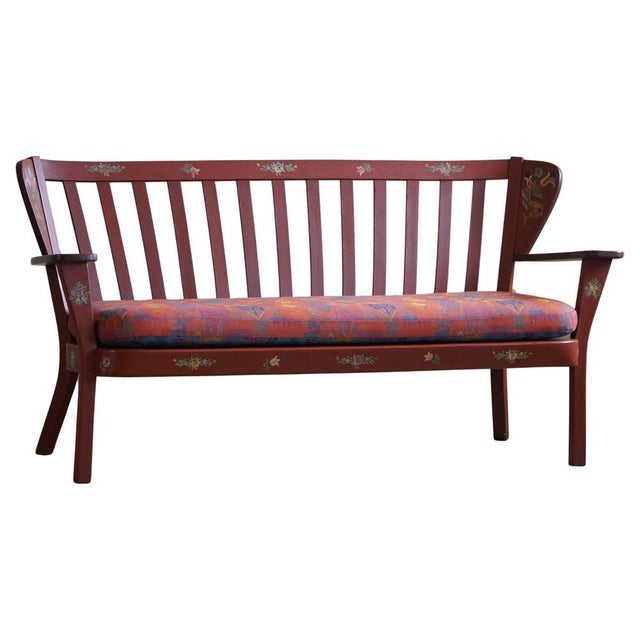 Danish Modern Model Canada Painted 3-Seater Sofa from Fritz Hansen, 1939 For Sale - Image 15 of 15