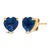 Discover the quintessence of elegance with these heart-shaped blue sapphire stud earrings, exquisitely cradled in 14K...