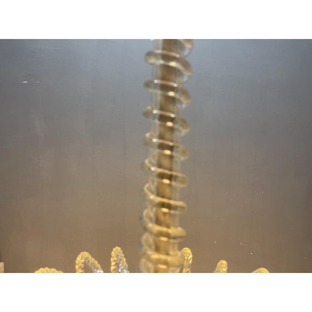 Reticello Murano Glass Pendant Light, Italy, 1940s For Sale - Image 16 of 18