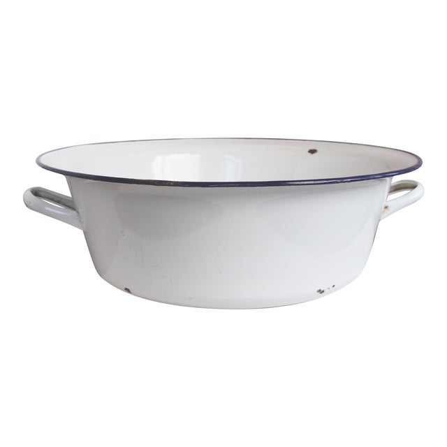 Hungarian Enamelware Wash Basin Chairish