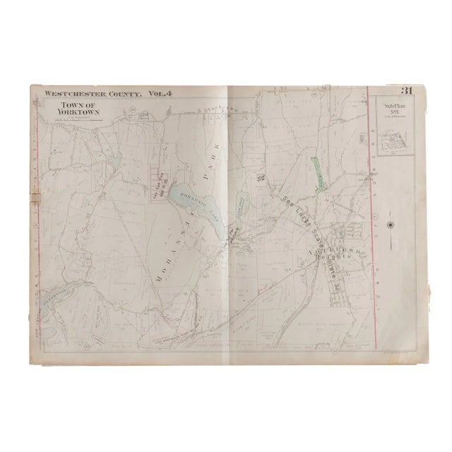 Vintage Hopkins Map of Town of Yorktown For Sale In New York - Image 6 of 6