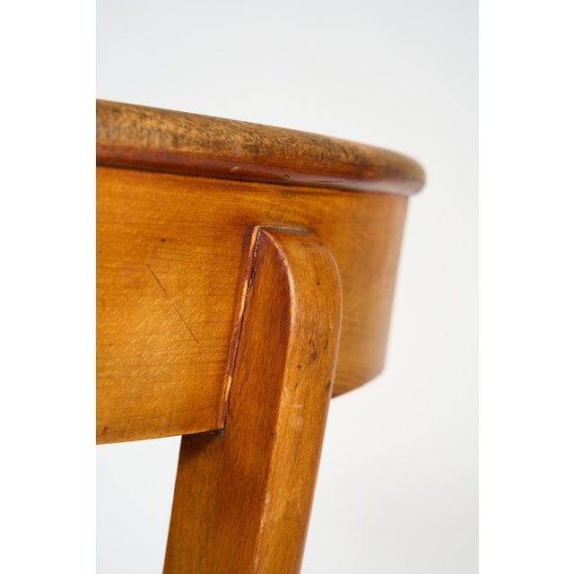 Italian Curved Back Chair in Walnut with Red Velvet Seat, Early 20th Century For Sale - Image 17 of 18
