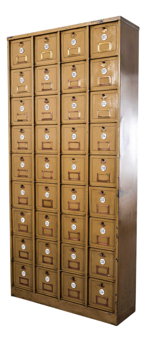 French Industrial Metal Cabinet, 1920s