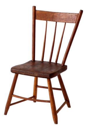 Antique Plank Seat Country Chair