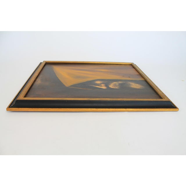 Vintage Framed Moody Portrait Painting of a Hooded Monk For Sale - Image 4 of 11