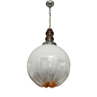 Murano Glass Pendant Lamp in the style of Mazzega, 1960s For Sale