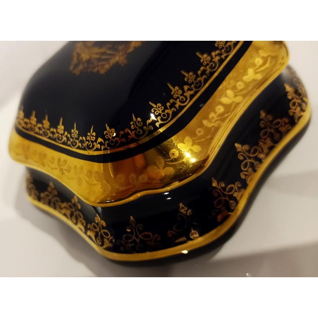 1940s Vintage Limoges Porcelain Jewelry Box, 1940, Set of 2 For Sale - Image 5 of 10