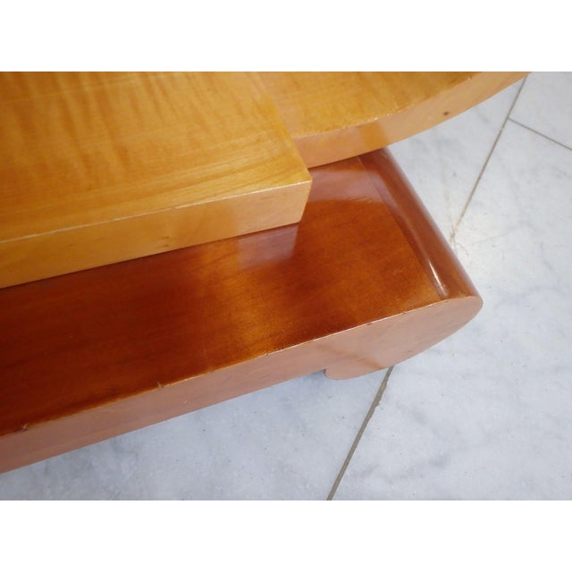 Purple Side Table with One Drawer and U-Shaped Base, 1940s For Sale - Image 8 of 18