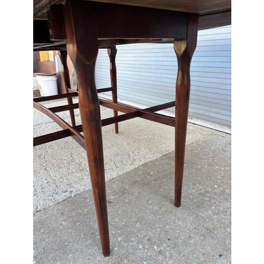 Henredon Mid- 20th Century Heritage-Henredon Drop-Leaf Walnut Table For Sale - Image 4 of 12