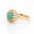 Antique Victorian Turquoise Diamond Ring Vintage 14 Karat Gold Mine Cut Halo size 6 For Sale - Image 4 of 7
