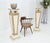Mid-Century Modern Pair of Tessellated Marble Tapered Square Obelisk Shape Pedestals Stands MINT! For Sale - Image 3 of 12