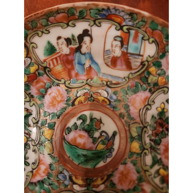 Ceramic Antique 19th Century Rose Medallion Porcelain Dish For Sale - Image 7 of 8