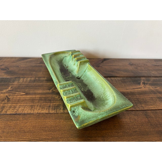 1950s Large Mid 20th Century Green Atomic Cigar Ashtray For Sale - Image 5 of 6