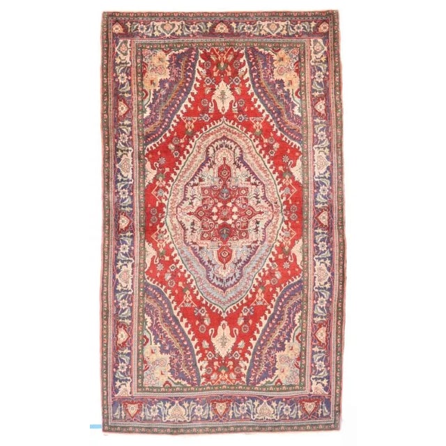 1930s Semi Antique Hand Made Bidjar Persian Rug-4′5″ × 7′7″ For Sale - Image 5 of 5