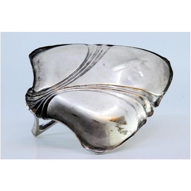 Silver Paddle with Central Embossing and Cut-Out Handle For Sale - Image 5 of 8