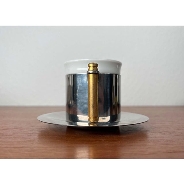 Italian Postmodern Lavazza Oro Series Espresso Cups and Saucers from Balzano, 1980s, Set of 7 For Sale - Image 9 of 18