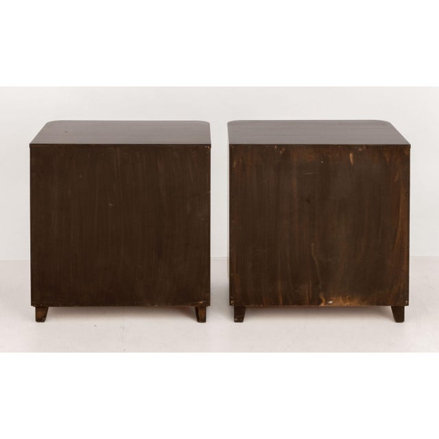 Brown Art Deco Style Rosewood Chests of Drawers, Pair For Sale - Image 8 of 9
