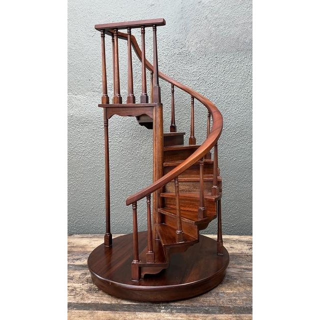 French Vintage Spiral Staircase Model For Sale - Image 3 of 12