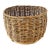 Vintage Rustic Woven Wicker / Reed Basket Planter Organizer For Sale