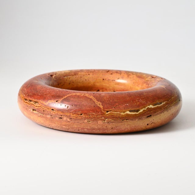 Italian Red Travertine Bowl from UP&UP, 1970s For Sale - Image 6 of 14