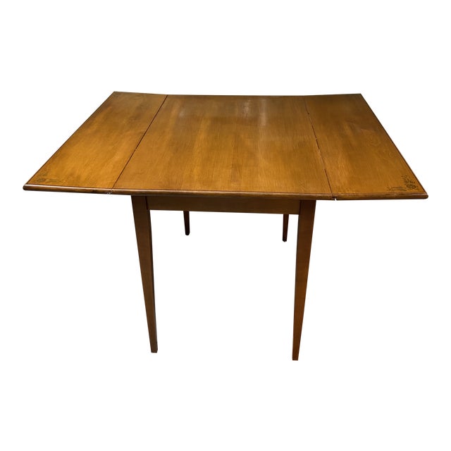 Mid Century L.Hitchcock Gold Stenciled Drop Leaf Dining Table Chairish
