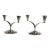 Pr. Danish Mid Century Modern Silver-Plate Candle Sticks by Carl Christensen C. 1960's For Sale