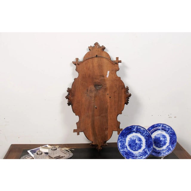 Rustic Black Forest Period 19th Century German Oak Wall Carving with Hunting Trophy For Sale - Image 3 of 12