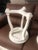 Modern History Home Pair of Covington Round White Drinks Tables With Marble Top For Sale In Greensboro - Image 6 of 7