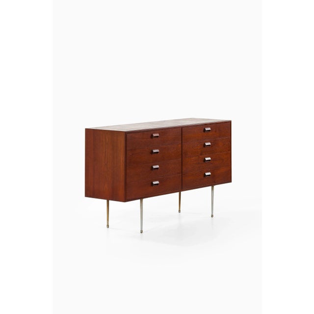 Sideboard/bureau in teak and steel by børge mogensen, 1950s additional information: material: teak, steel style:...