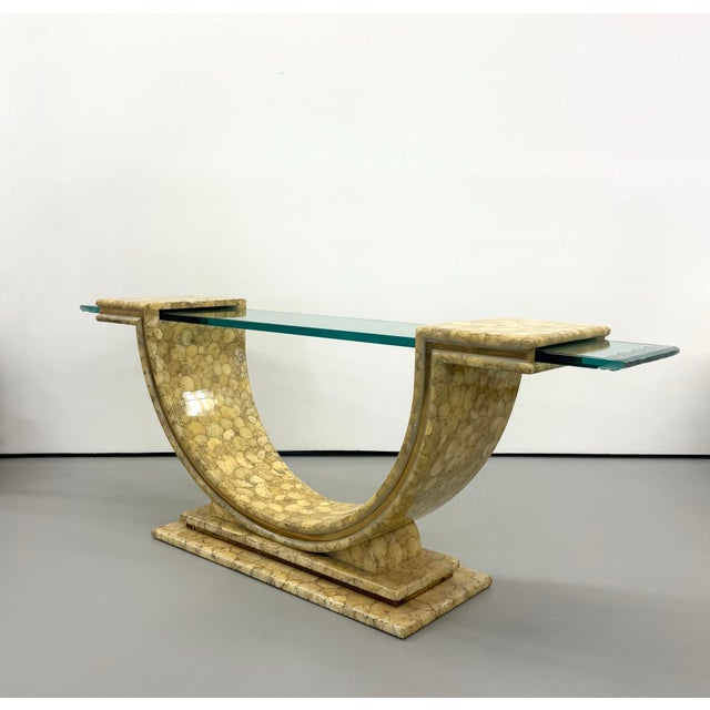 Mid 20th Century Vintage Lacquered Smoke Dyed Console For Sale - Image 5 of 8
