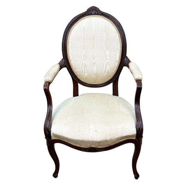 Georgian English Mahogany Salon Chair, 1780 For Sale - Image 9 of 18