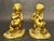 Figurative Early 20th Century Pair Of Antique Gilt Bronze Bookends Children With Musical Instruments For Sale - Image 3 of 7