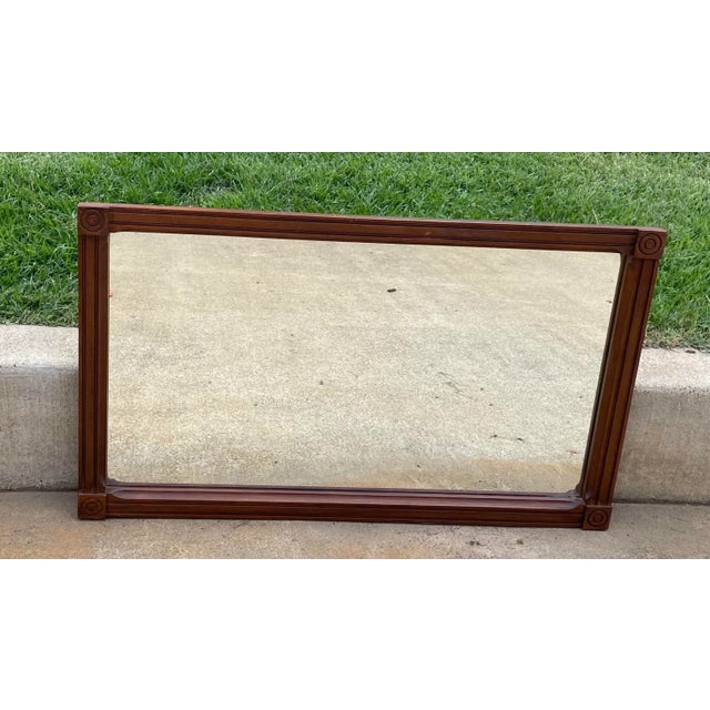 Nice vintage carved wooden frame mirror!