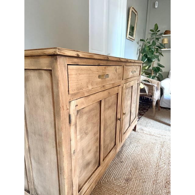 Parisian Artisanal Buffet in Raw Wood by R. Maiorana, France, 1940s For Sale - Image 16 of 18